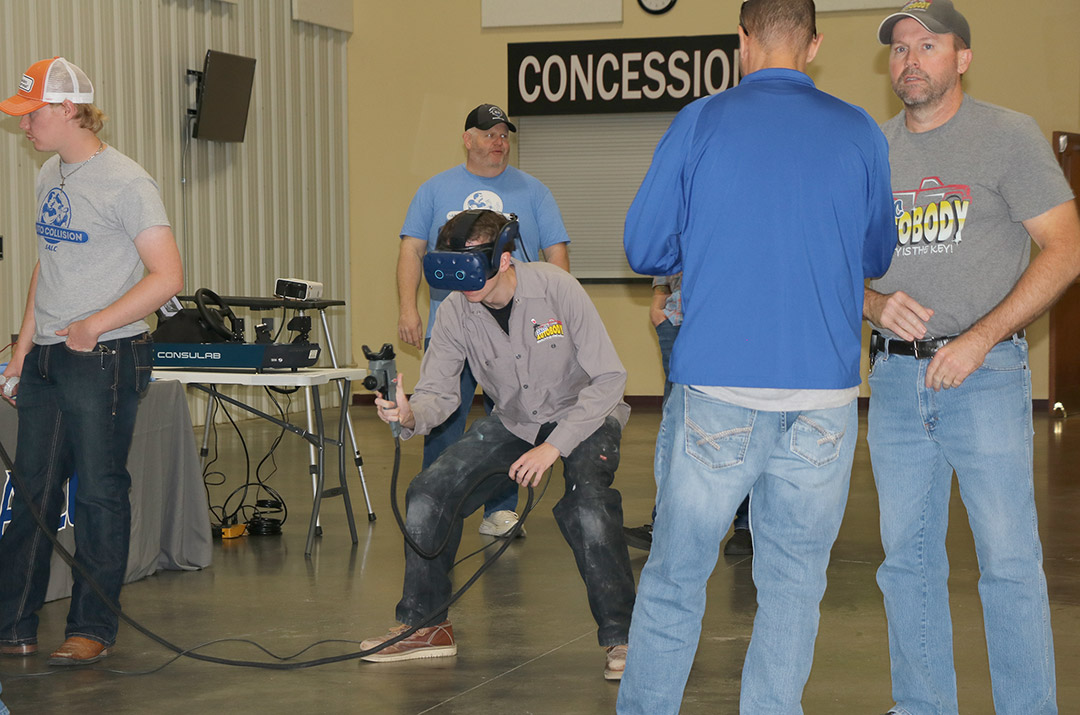 Students were able to try out Virtual Reality (VR) equipment and software at the JALC booth.