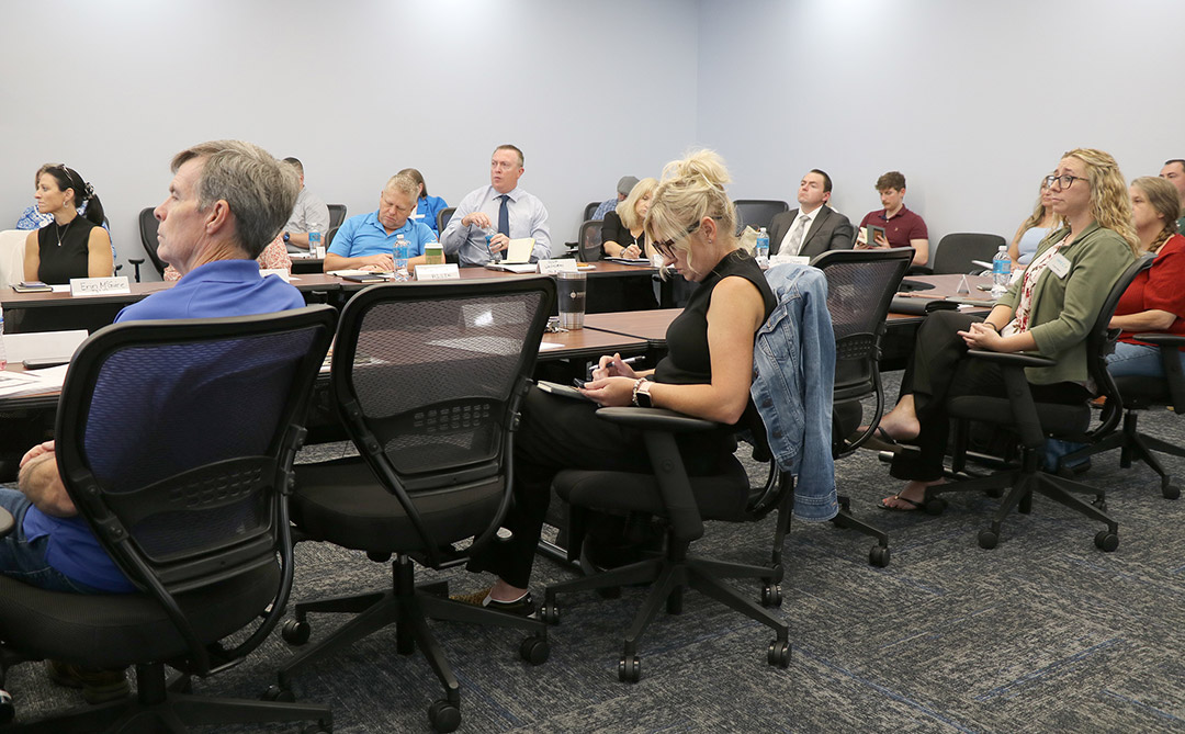 Left to right: Brian Ellis, Reba Utley, Alan Doty, Jo Dene Kern, Frances Robbins, Dana Marlow, Erica Travelstead, Julio Rodriguez, Kenea Lee, Stephanie Robinson, Greg Bouhl, Teresa Odum, Amy Blocker, Logan Ridings, Gretchen James, Karla Tabing, Debbie Kee, Emily Perks, and Abby Russell.