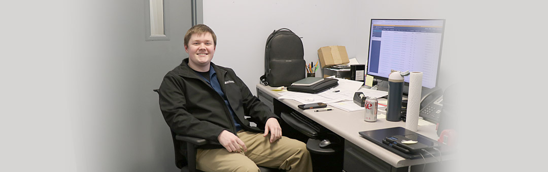 Nolen Deaton at his desk