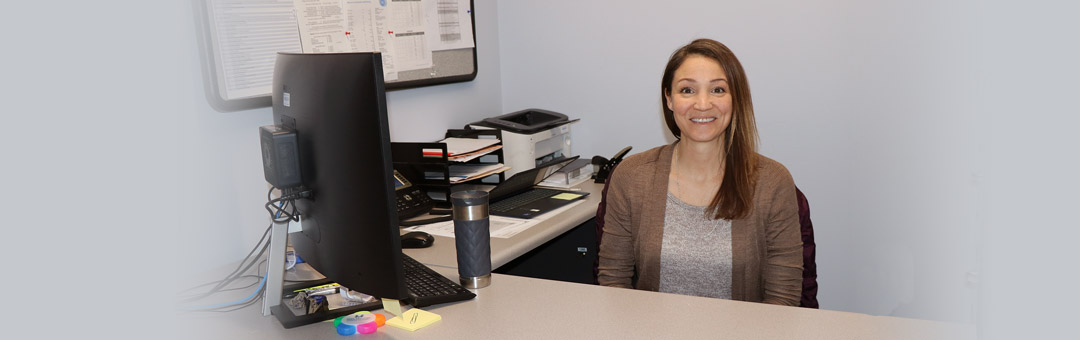 Lindsay Shupert at her desk