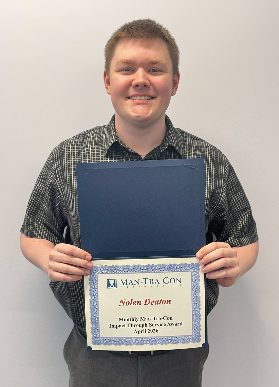 Nolen Deaton with Service Award