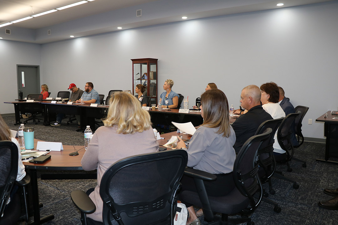 Over 30 people attended the roundtable event including staff from local colleges, and representatives from aviation, education, economic development, government, healthcare, manufacturing, social services, and technology organizations.