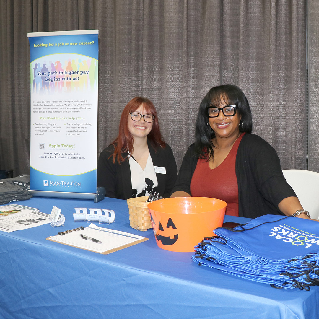 Employer Services Coordinator Abby Russell (left) and Community Resource Specialist Charelle Byrd.