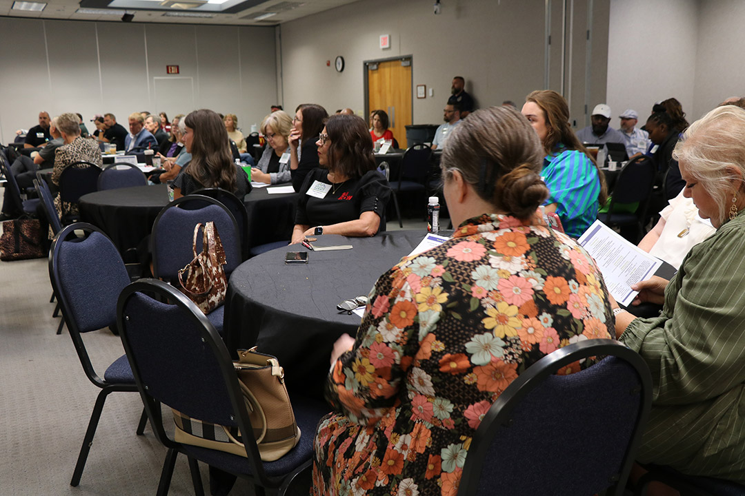 Everyone settles in as the Workforce Summit begins.