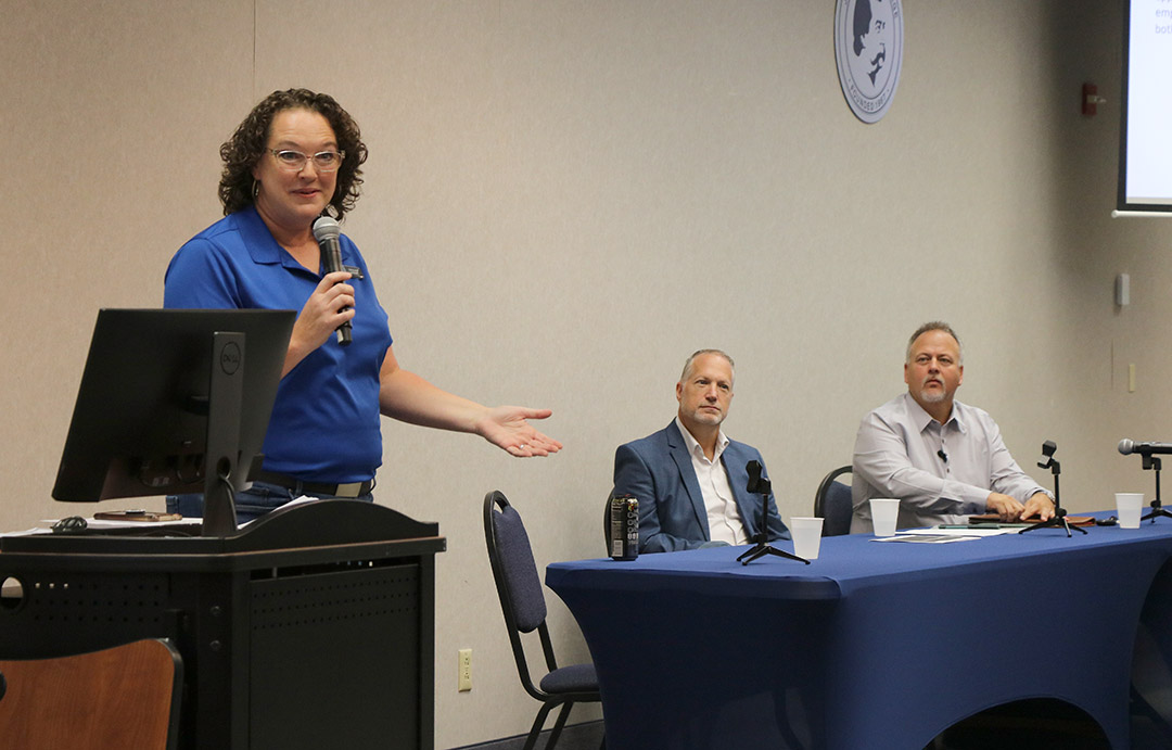 Stephanie Shouse, Chaplain & Coach at Marketplace Chaplains, speaks during the “Mental Health & Employer Partner as Success Story” panel discussion.