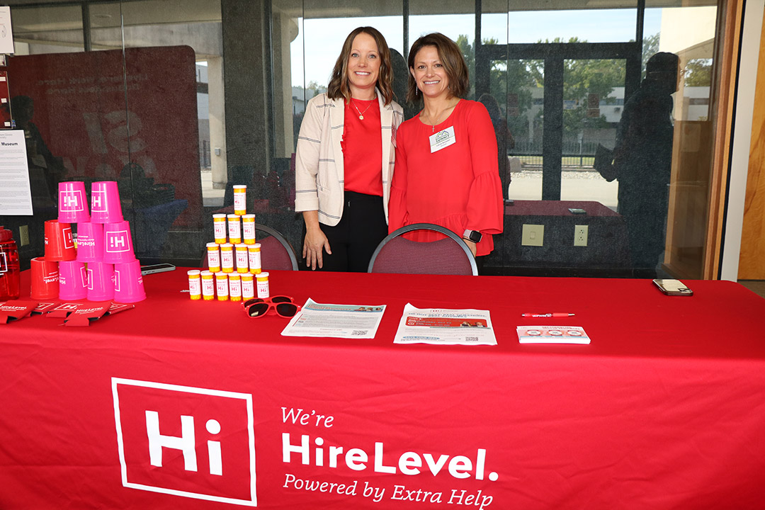 Erin Kopec (left) and Lacee Breeden from HireLevel.